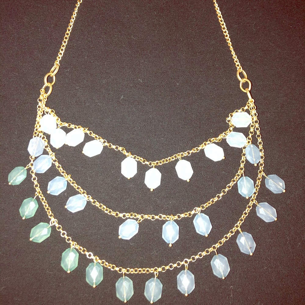 Blue 3 tier necklace